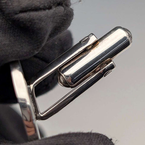 1979年英國登喜路 (Dunhill) 出品的復古純銀袖扣,附原廠盒