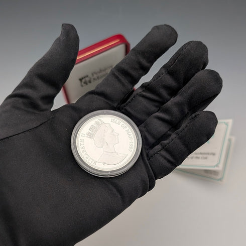 英国マン島 クラウン銀貨 「猫の歴史:バステト神」PobjoyMint ケース・説明書付