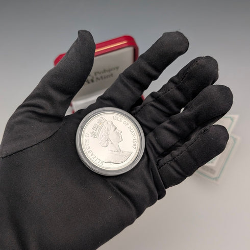 英国マン島 クラウン銀貨 「猫の歴史:イリオモテヤマネコ」PobjoyMint ケース・説明書付