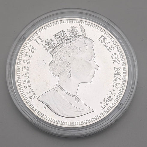 英国マン島 クラウン銀貨 「猫の歴史:ヨーロッパヤマネコ」PobjoyMint ケース・説明書付