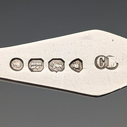 1865年 英国アンティーク 純銀製 ティーキャディースプーン 12.5g Charles Boynton