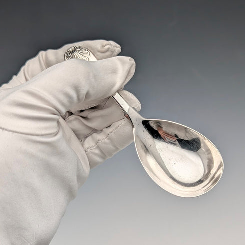 1840年 英国アンティーク 純銀製 ティーキャディースプーン 19.3g John James Whiting