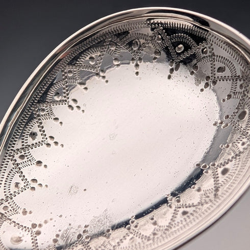 1891年英國古董純銀茶葉罐勺,15.6克,查爾斯·博因頓