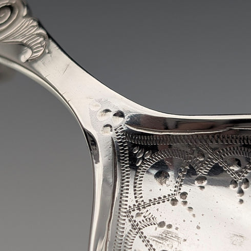 1891年英國古董純銀茶葉罐勺,15.6克,查爾斯·博因頓