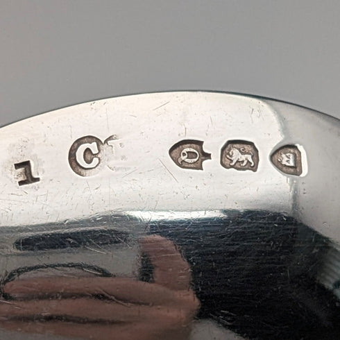 1891年英國古董純銀茶葉罐勺,15.6克,查爾斯·博因頓