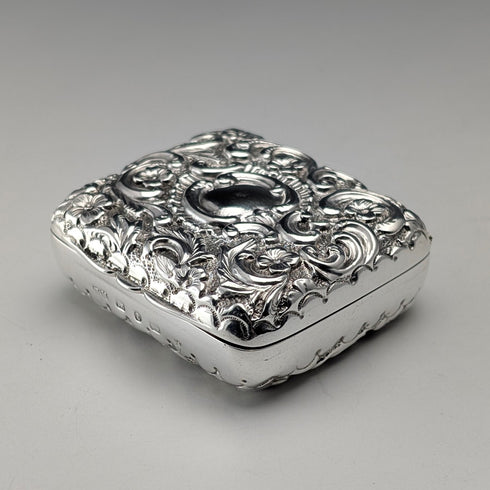 1893年 英国アンティーク 純銀製 トリンケットボックス 31g Henry Matthews