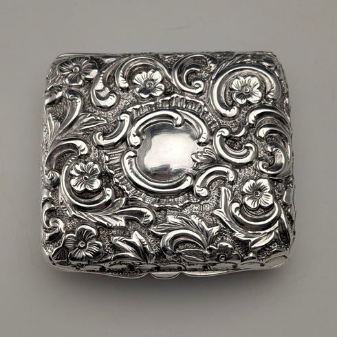 1893年 英国アンティーク 純銀製 トリンケットボックス 31g Henry Matthews