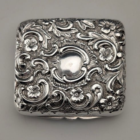 1893年 英国アンティーク 純銀製 トリンケットボックス 31g Henry Matthews