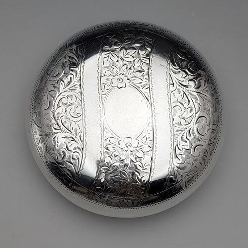 1912年 英国アンティーク 純銀製 小石型スナッフボックス 78g Walker&Hall