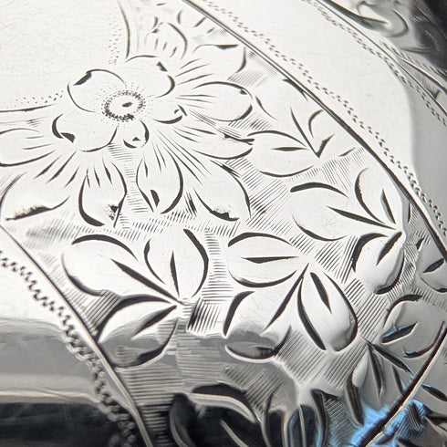 1912年 英国アンティーク 純銀製 小石型スナッフボックス 78g Walker&Hall