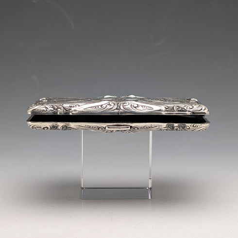 1903年 英国アンティーク 純銀製 両開き型 カードケース E J Houlston