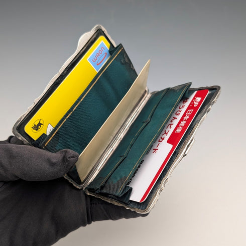 1903年 英国アンティーク 純銀製 両開き型 カードケース E J Houlston