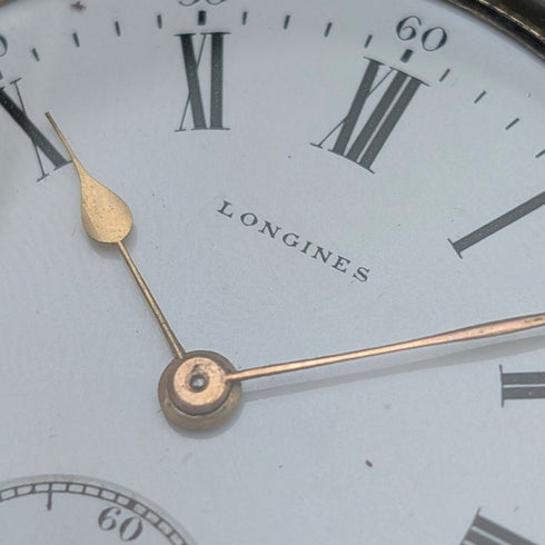 約1912年浪琴古董懷錶,鍍金獵錶殼,18.50型機芯,走時正常