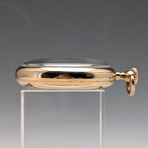 約1935年產歐米茄古董懷錶,鍍金開面,丹尼森錶殼,走時良好