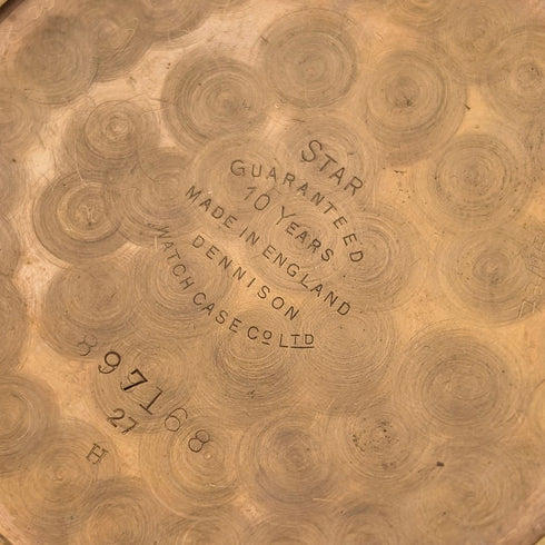 約1935年產歐米茄古董懷錶,鍍金開面,丹尼森錶殼,走時良好