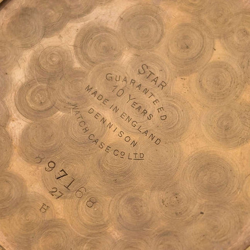 約1935年產歐米茄古董懷錶,鍍金開面,丹尼森錶殼,走時良好