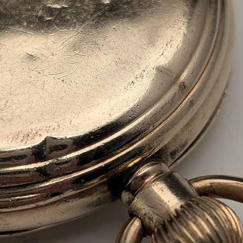 1910年代 英国アンティーク ラッセル 懐中時計 金張りハンターケース 動作良好