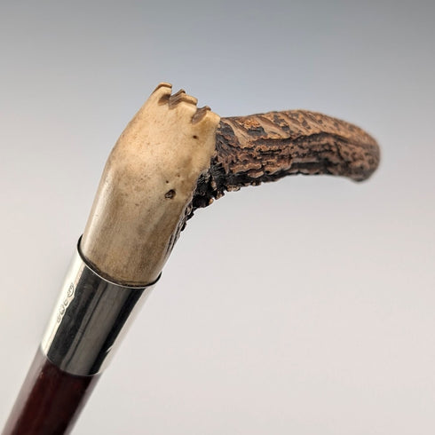 1913年 英国アンティーク 乗馬用ムチ ライディングクロップ アントラー 52cm