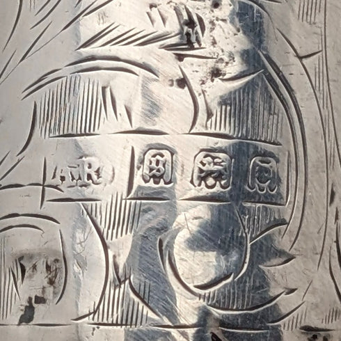 1902年英國古董黑軸牛角柄純銀裝飾手杖,長90厘米