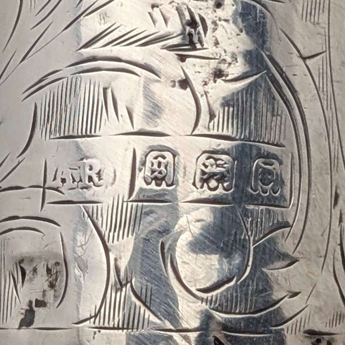 1902年英國古董黑軸牛角柄純銀裝飾手杖,長90厘米
