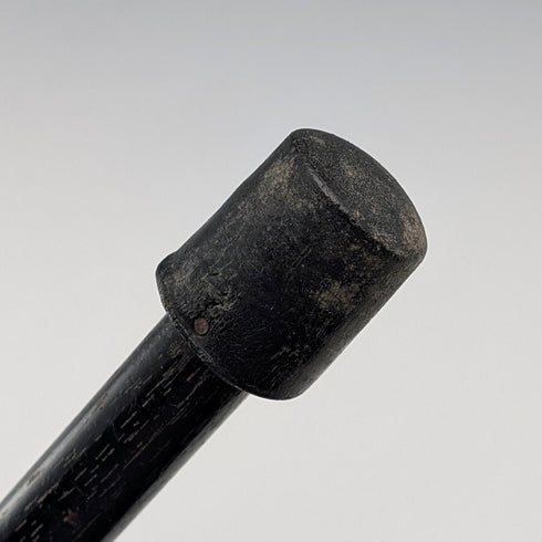 1902年英國古董黑軸牛角柄純銀裝飾手杖,長90厘米