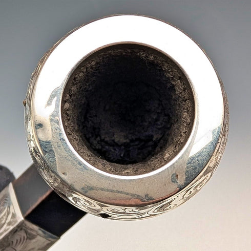 1894年英國古董純銀煙鬥,附煙盒