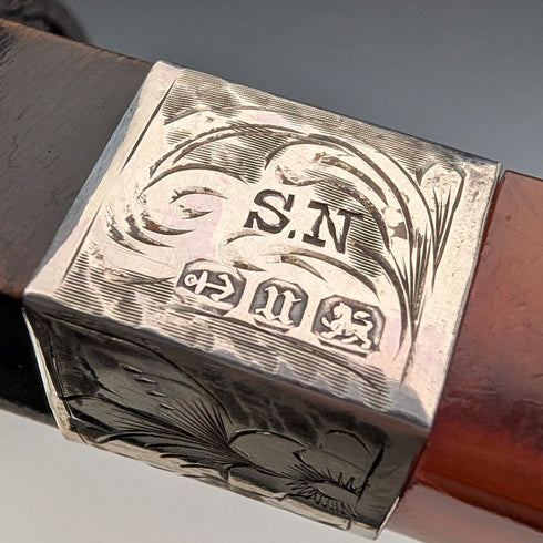 1894年英國古董純銀煙鬥,附煙盒