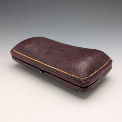 Early 20th Century British Antique Sterling Silver Estate Pipe Pair by Comoys, Case Included