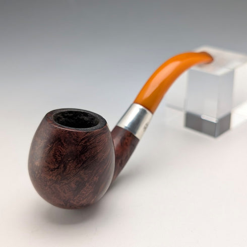 Early 20th Century British Antique Sterling Silver Estate Pipe Pair by Comoys, Case Included