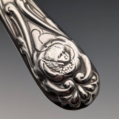 1909 British Antique Sterling Silver Decorative Handle Dressing Brush Set by Levi & Salaman