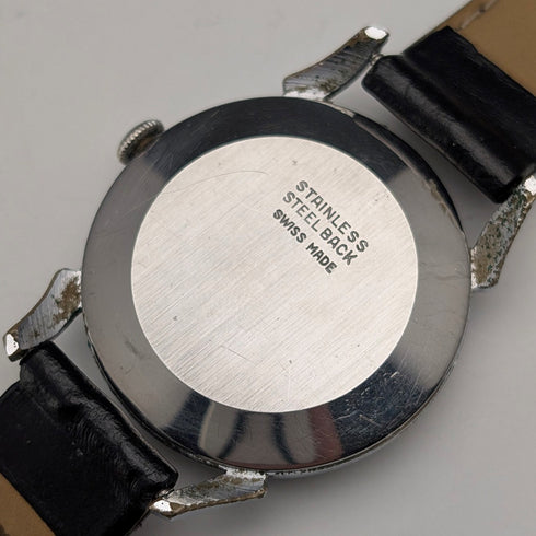 British vintage JW Benson men's mechanical wristwatch with alloy case, 15 jewels, in good working order