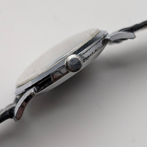 British vintage JW Benson men's mechanical wristwatch with alloy case, 15 jewels, in good working order