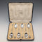 1932 British Vintage Sterling Silver Teaspoons, Set of 6, 88g, Mappin & Webb, in Case
