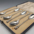 1932 British Vintage Sterling Silver Teaspoons, Set of 6, 88g, Mappin & Webb, in Case