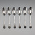1893 British Antique Sterling Silver Teaspoons, Set of 6, 90g, John Round & Son, in Case