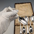 1893 British Antique Sterling Silver Teaspoons, Set of 6, 90g, John Round & Son, in Case