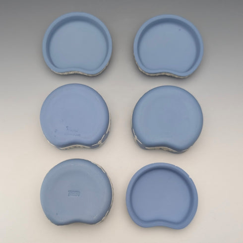 英國復古韋奇伍德碧玉器豆形盒三件套