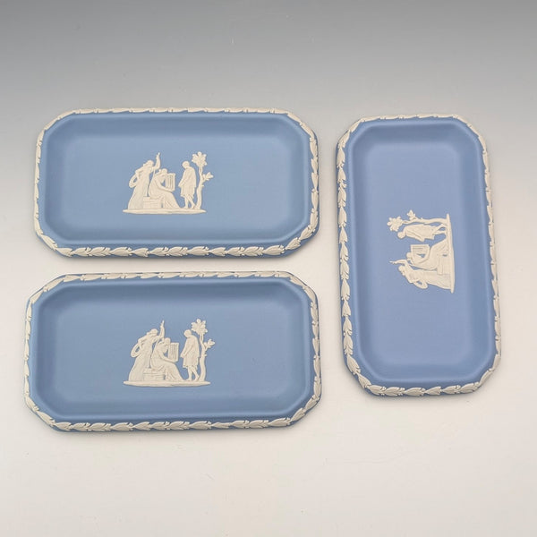 British Vintage Wedgwood Jasperware Pintray Trio