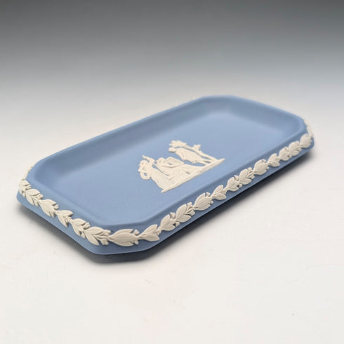 英國復古韋奇伍德碧玉瓷品托盤三件套