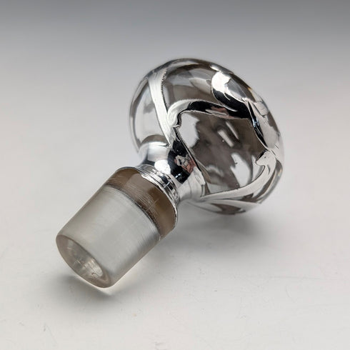 Vintage American silver-overlay perfume bottle, Art Nouveau, by ALVIN