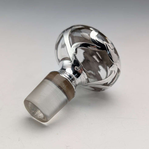 Vintage American silver-overlay perfume bottle, Art Nouveau, by ALVIN