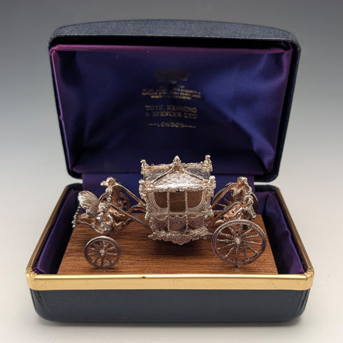 1977年英國純銀鍍金馬車模型,72克,Toye, Kenning & Spencer出品,原廠盒