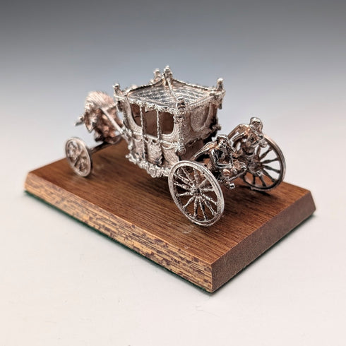 1977年英國純銀鍍金馬車模型,72克,Toye, Kenning & Spencer出品,原廠盒