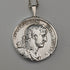 British Vintage Sterling Silver Ancient Roman Coin Replica Pendant with Sterling Silver Necklace, 28g Total
