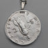 British Vintage Sterling Silver Ancient Roman Coin Replica Pendant with Sterling Silver Necklace, 28g Total