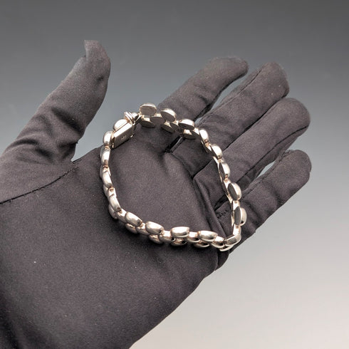 義大利復古純銀獵豹鍊式手鍊,26.4克,Milor