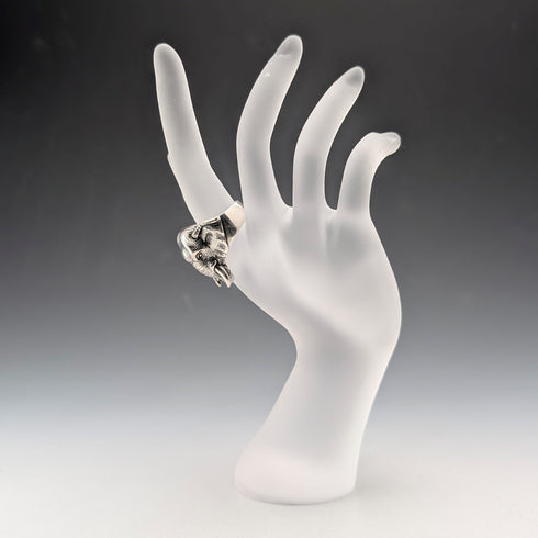 復古象頭造型純銀戒指(16.5號)