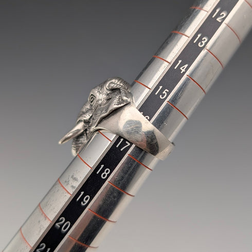 復古象頭造型純銀戒指(16.5號)