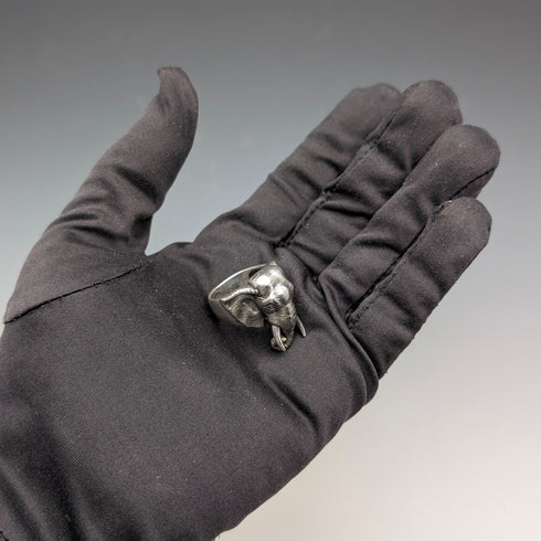 復古象頭造型純銀戒指(16.5號)