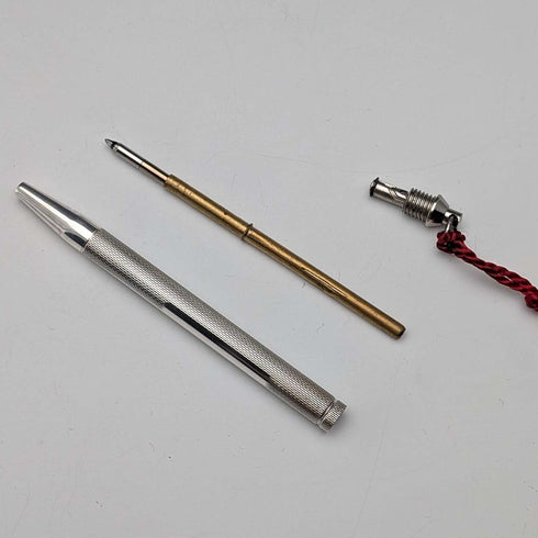 Vintage sterling silver small ballpoint pen in paper box